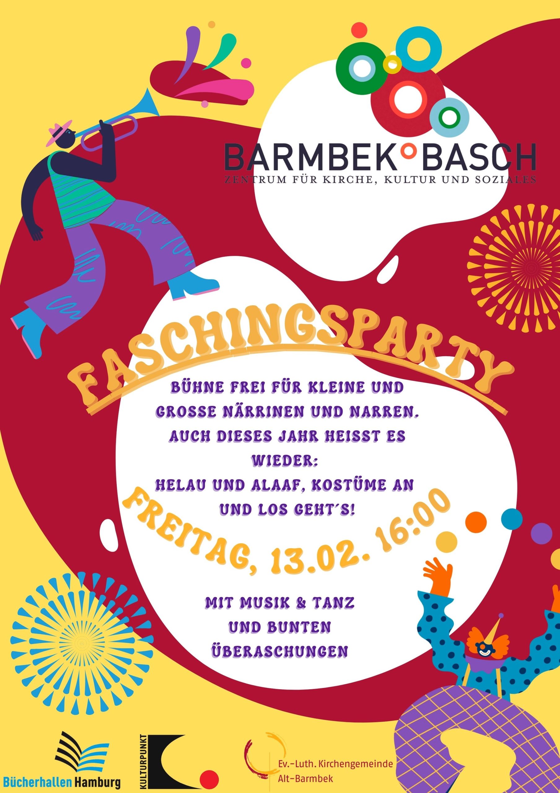 Helau und Alaaf! Es wird bunt, Fasching steht vor der Tür. Kostüme an und los!